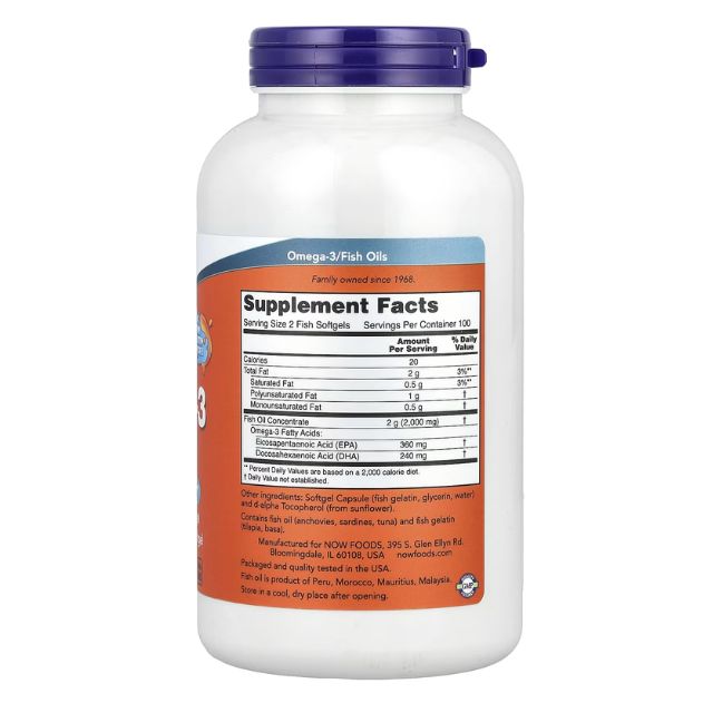 OMEGA-3 1000mg 100 SGELS (12/cs)
